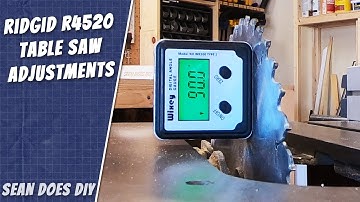 Ridgid R4520 Table Saw Adjustments and Alignment