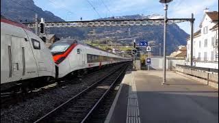 [AMAZING SOUNDS] RABe 501 Giruno departing Arth-Goldau