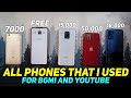 ALL PHONES THAT I EVER USED FOR BGMI GAMING AND YOUTUBE 🔥 | BEST GAMING PHONES UNDER 15000