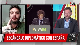 Escándalo diplomático con España Milei llamó corrupta a la esposa de Pedro Sánchez