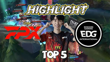 【Phoenix Highlight | 凤鸣之刻TOP5】FPX vs EDG丨2021 LPL Summer Split