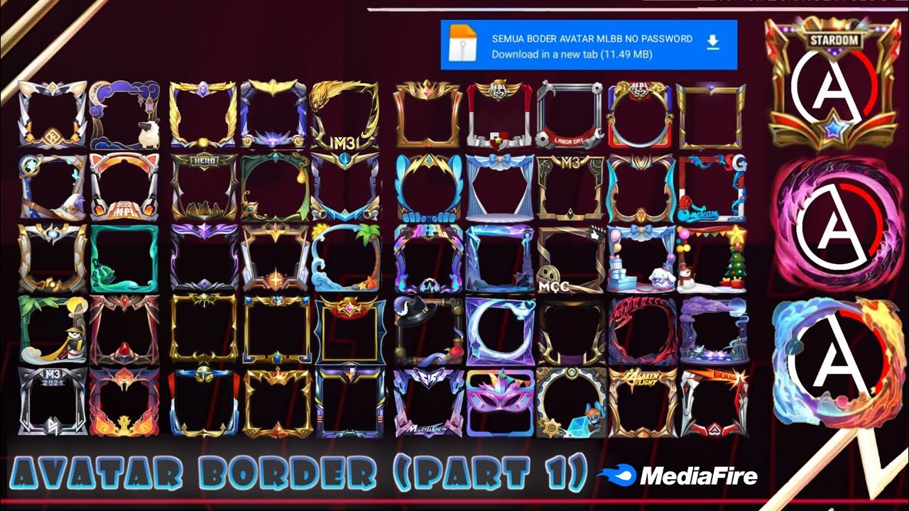 New Script All Border Avatar Limited Mlbb Border Avatar Skin Mobile Legends Full Background Effect