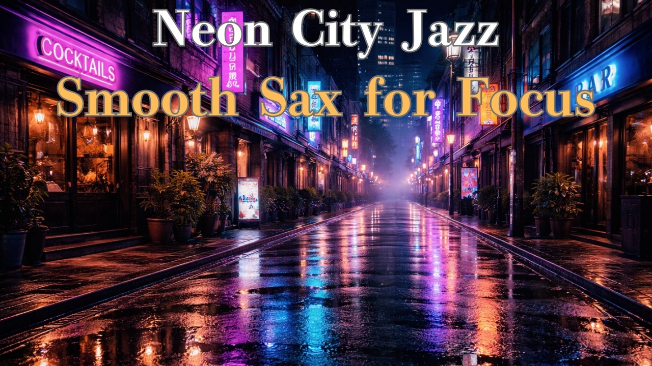 Neon City Jazz – Smooth Sax for Late Night Work 🌆