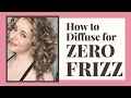 HOW TO DIFFUSE YOUR CURLS FOR MAXIMUM VOLUME, DEFINITION, and ZERO FRIZZ! Curly Hair Tutorial