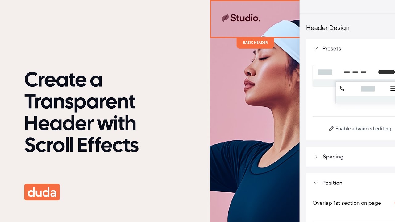 Create a Transparent Header with Scroll Effects - YouTube