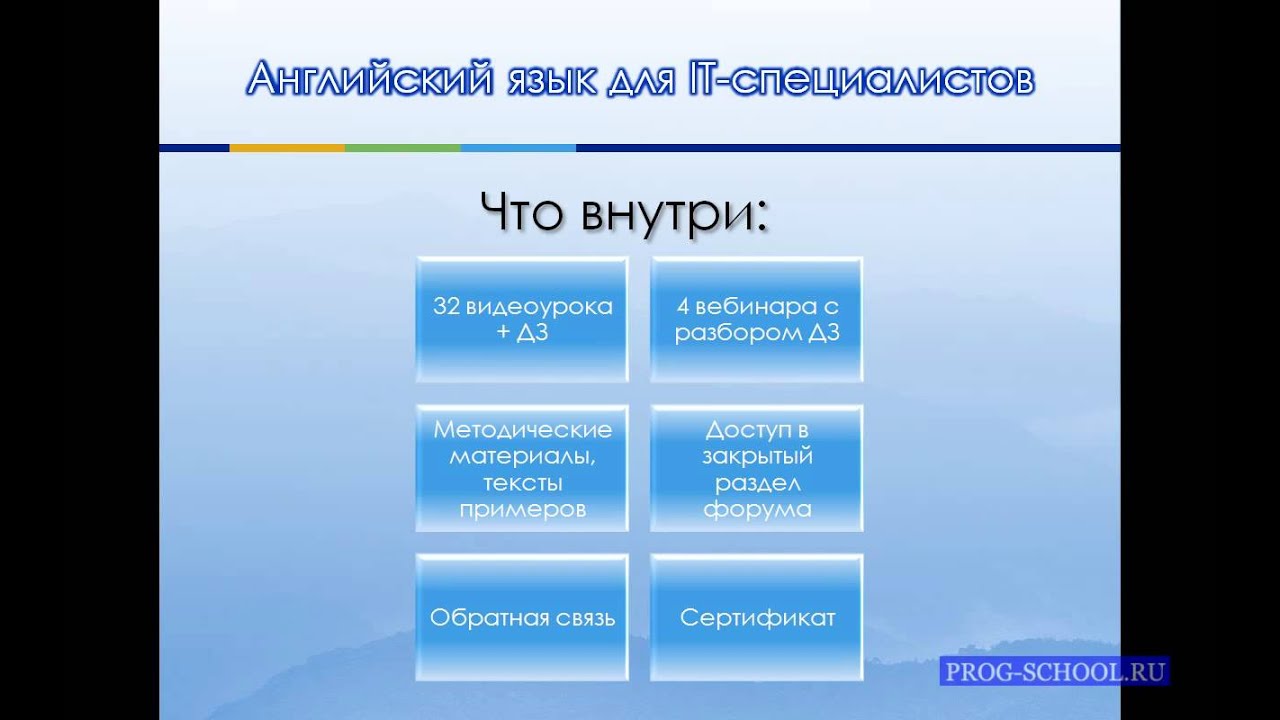 Видеокурс Школа Программирования Английский Для It Специалиста