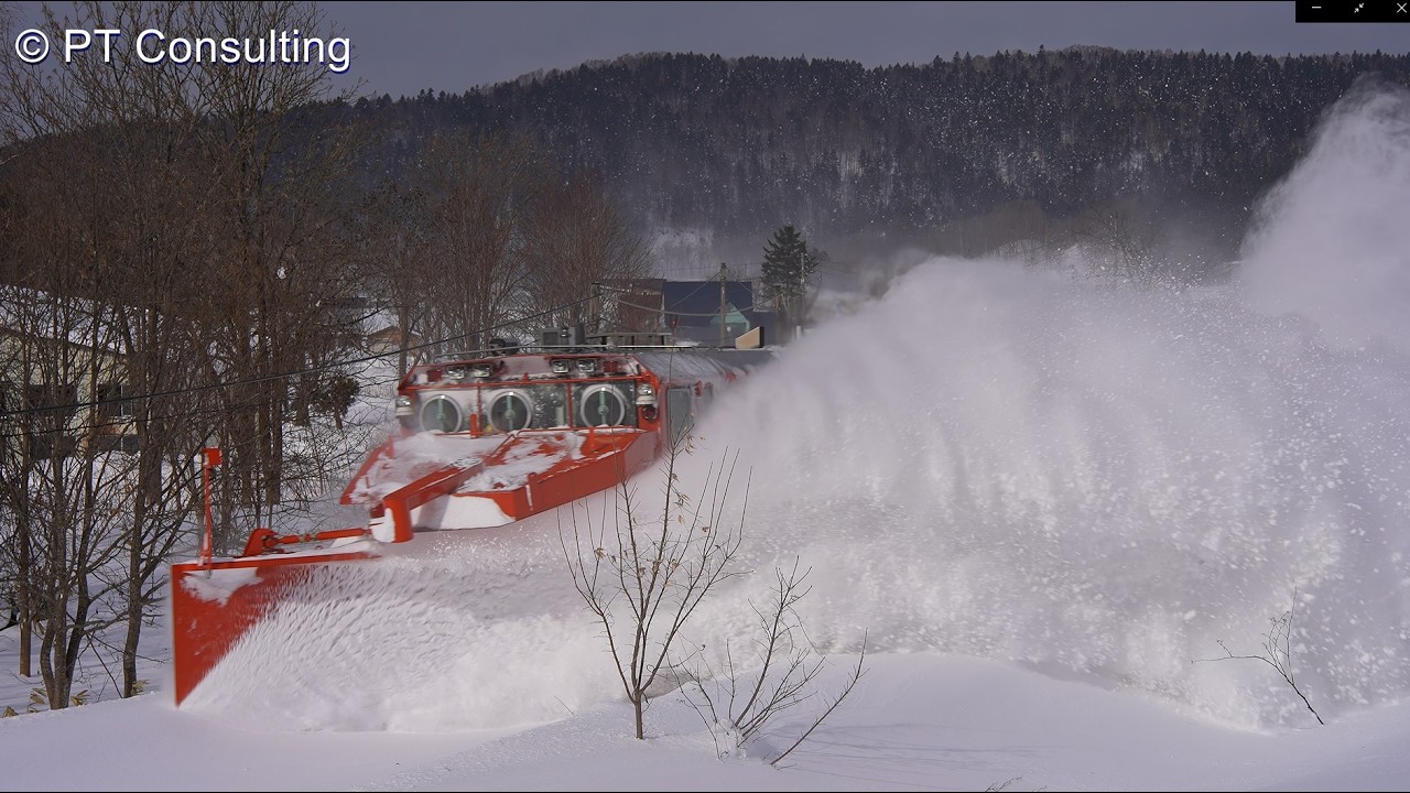 北海道　宗谷本線「ラッセル車　キヤ２９１」　2026年２月６日撮影　Vermilion Russel Kiya-291 Soya Main Line  Hokkaido,  Japan
