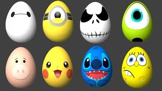 Finger Family Peppa Pig Surprise Eggs 3D Prank Smiley Faces Nursery Rhyme Song For Children