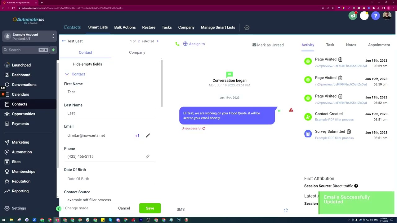 Multiple emails and phone numbers for Contact Management 👥 - Automate 365