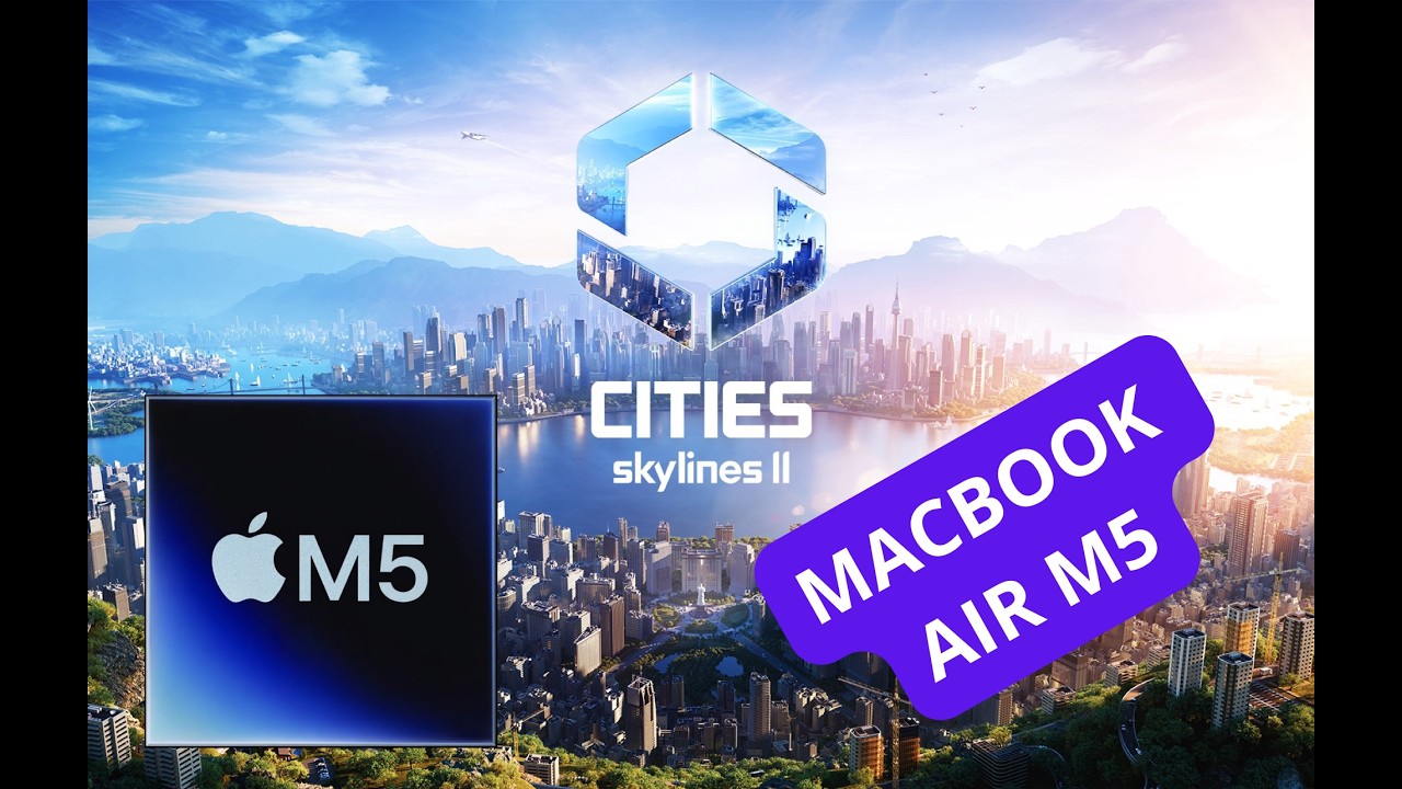 Cities skylines 2 on MacBook Air m5 using crossover - YouTube