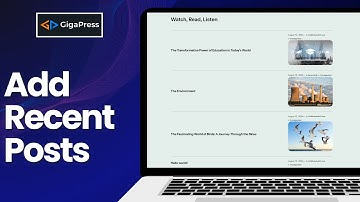 How To Add Recent Posts To a Page In WordPress