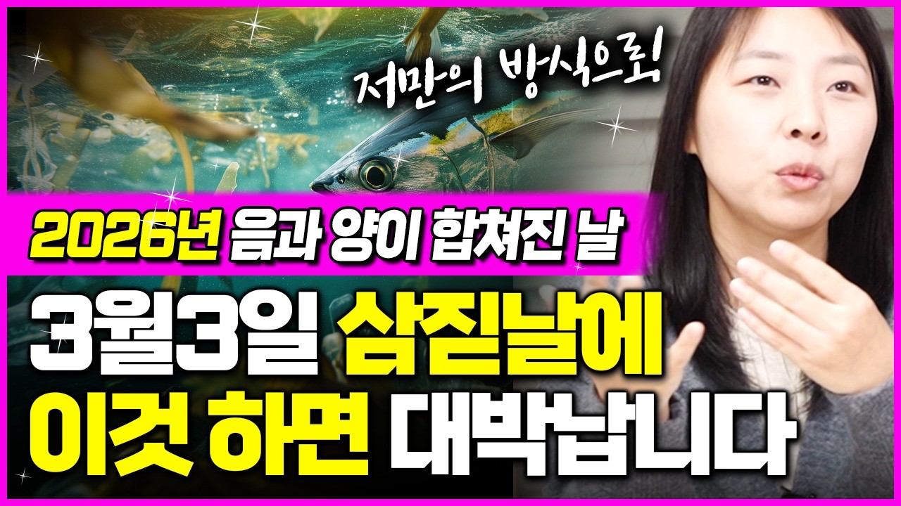 2026년 오는 삼짇날에 이것을 꼭 해보세요! 🌈일월제석당 방생 안내🌈액운액살 소멸되는 기적을 경험해보세요