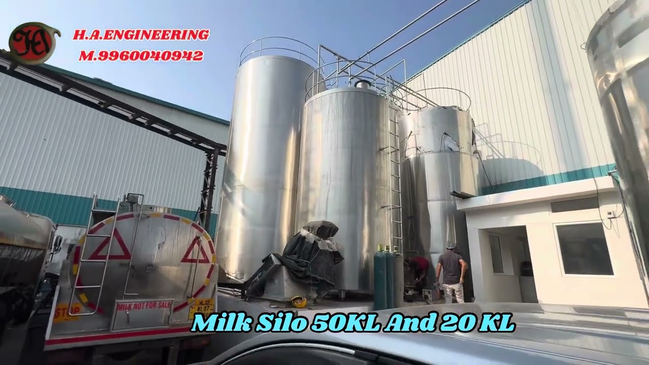 MILK SILO 50 KL AND 20 KL.    H.A.ENGINEERING, PUNE.    9960040942/8806112699