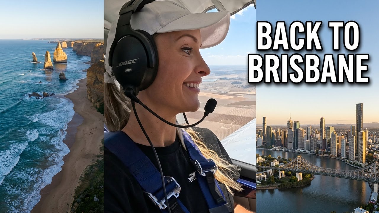 Day 4 - Flying Back To Brisbane From The Twelve Apostles In a Light Sport Aircraft 🇦🇺🛩️🦘