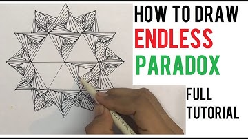 How To Draw Complex Zentangle Paradox Design For Beginners, Doodle Art Tutorial Drawing Step by Step