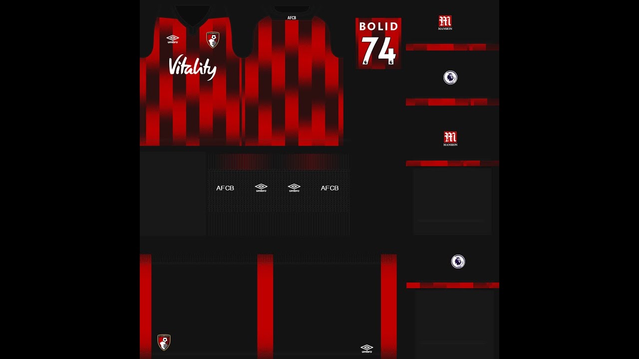 Making Bournemouth kit for Football Manager 3D match YouTube
