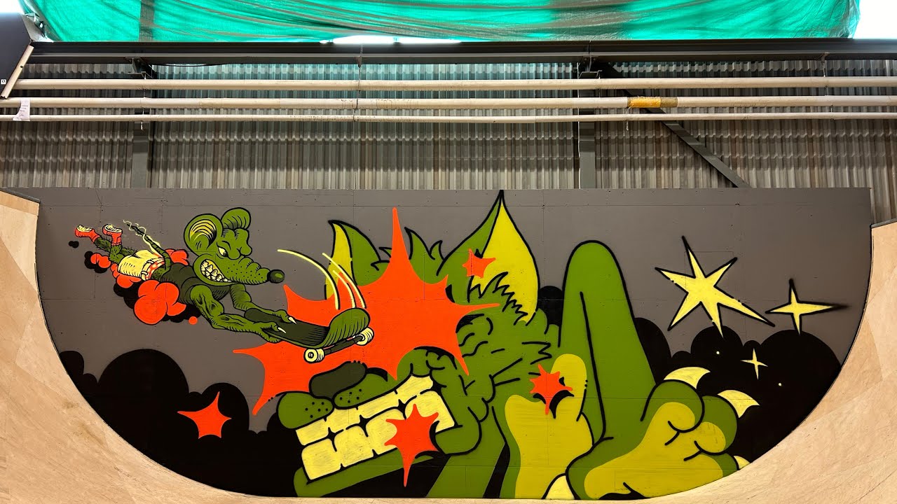 Dalbanan skatepark art project with Max Solca, Delicious Brains and Josef Norgren ✨✨✨