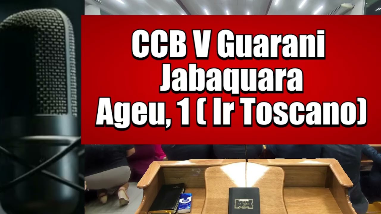 CCB - ANCIÃO LUIZ TOSCANO- JABAQUARA-SP- AGEU 1-ANCIÃO PQ SEVILHA-VOU VIM AO SEU ENCONTRO HOJE#ccb