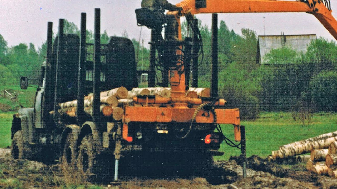 Юра в 90-е. Установка манипулятора на КрАЗ-260 - YouTube