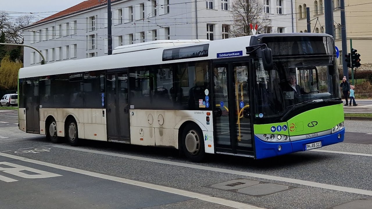 Regiobus PM | Mitfahrt im kompletten 607 von Potsdam Hbf bis Werder, Bahnhof im Solaris Urbino 15