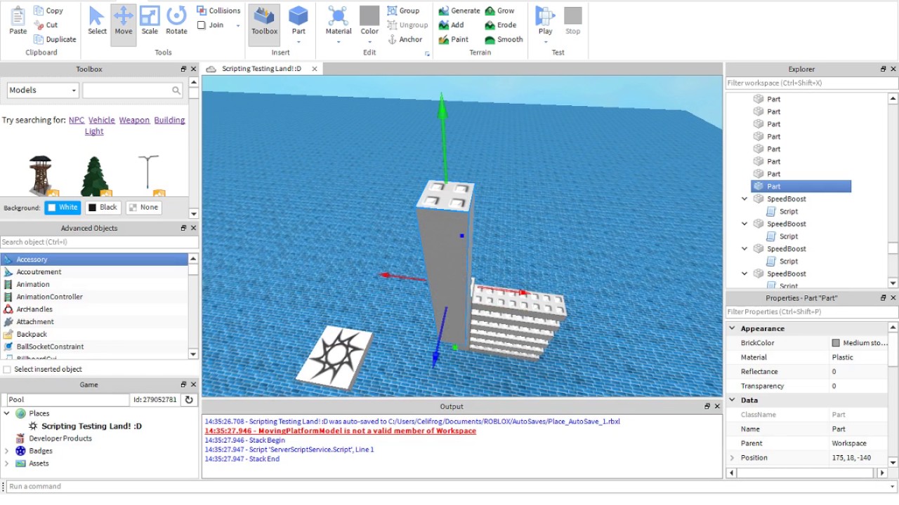 How to make a non trusspart ladder on Roblox Studio YouTube