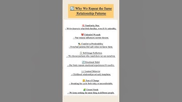 Why We Repeat the Same Relationship Patterns#psychology#dailymotivation#mindset#shortvirl