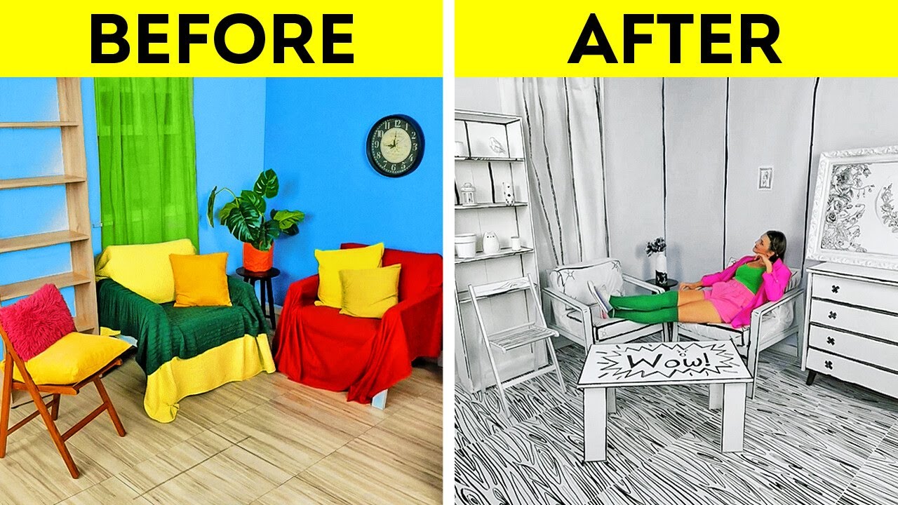 Crazy Room Makeover Challenge Full Bedroom Transformation YouTube