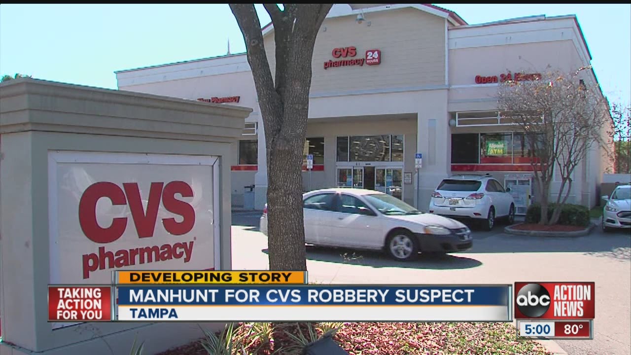 Suspect still on the loose in CVS armed robbery - YouTube