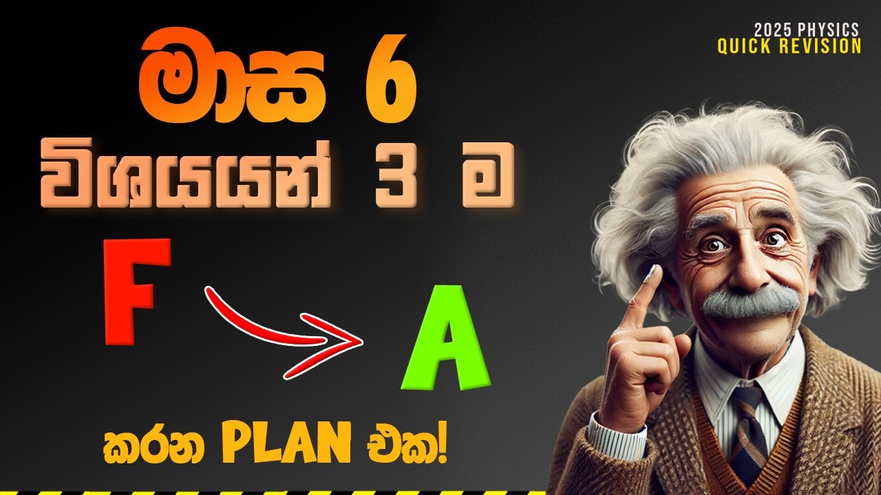 මාස 6 න් විශයයන් තුනම F සිට A කරන plan එක! (EXCLUSIVE)