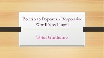Bootstrap Popover - Responsive WordPress Plugin