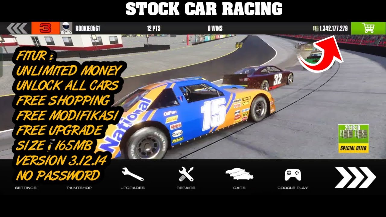Download Stock Car Racing Mod Apk v3.12.14 Terbaru Unlimited Money