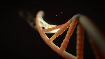 DNA Helix animation on black background - Royalty Free