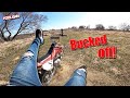 Cops try to trap us! | Thrown off my Pit Bike (painful)