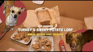 Dog Dinners - Easy, Balanced - Turkey & Sweet Potato Loaf - Step by Step - Simple Ingredients