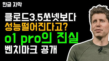 [한글번역]현재 난리난 OpenAI가 숨긴 o1 Pro의 진실 | 벤치마크 테스트 결과 공개