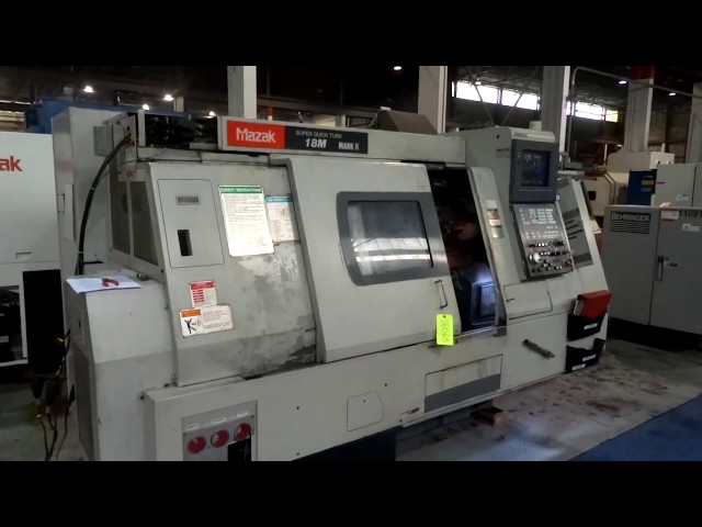 Mazak Super Quick Turn 18M Mark II CNC Lathe - YouTube