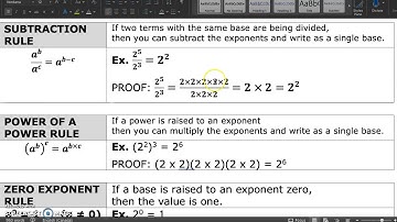 MAP4C - 6.3 - Laws of Exponents - VIDEO