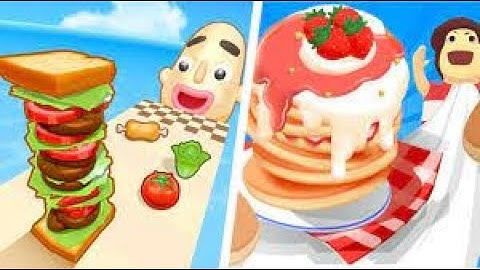 Sandwich Runner Vs Pancake Run Speedrun All Levels Gameplay 4K