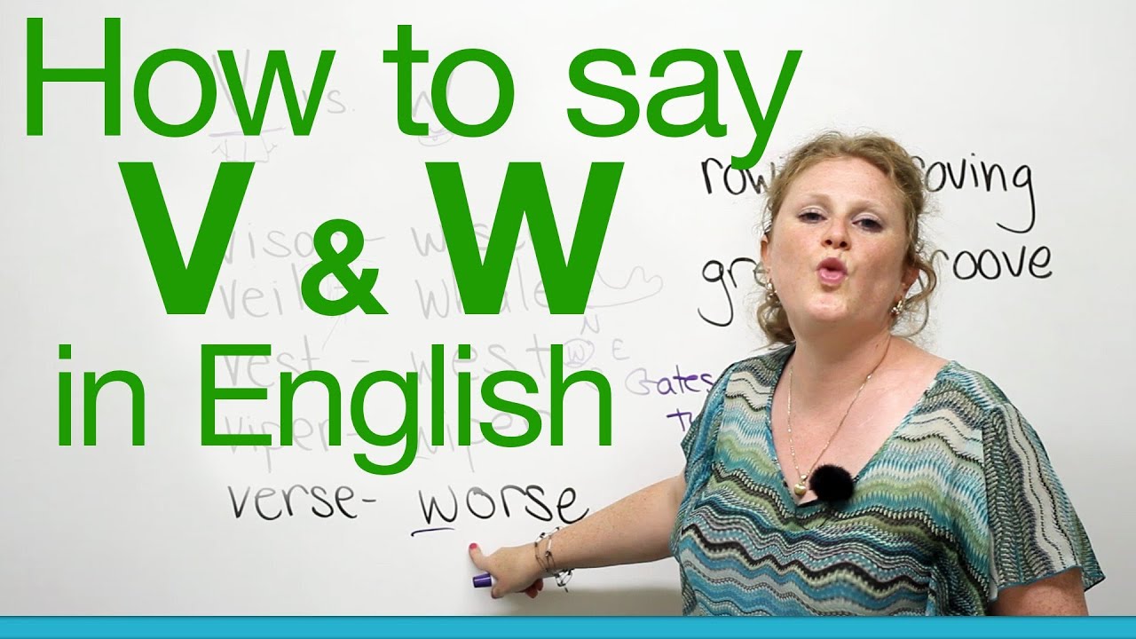 Pronunciation V W Youtube