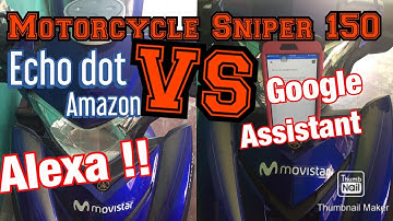 How Motorcycle Yamaha Sniper 150 Voice Command Using Google Assistant VS Echo dot Alexa “MUST WATCH”