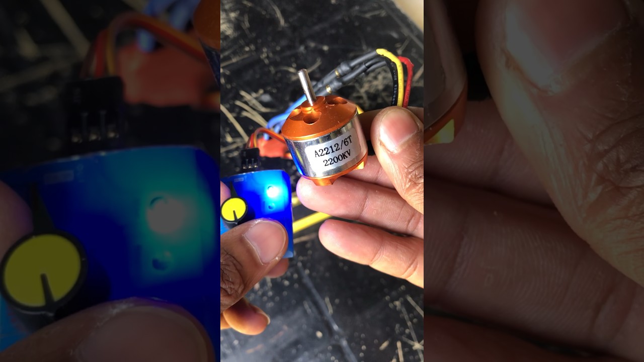 2200kv BLDC Moter 💀 Unboxing Testing #brushlessmotor #ytshorts