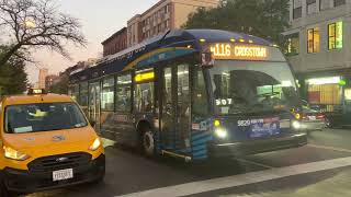 M116 leaving a bus stop