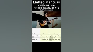 KILLER Matteo Mancuso JAZZY solo lines #10 (Havona 1st solo - #tabs)