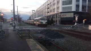 Amtrak Cascades #518 @ Downtown Seattle near Sculpture Park on March 25th, 2023