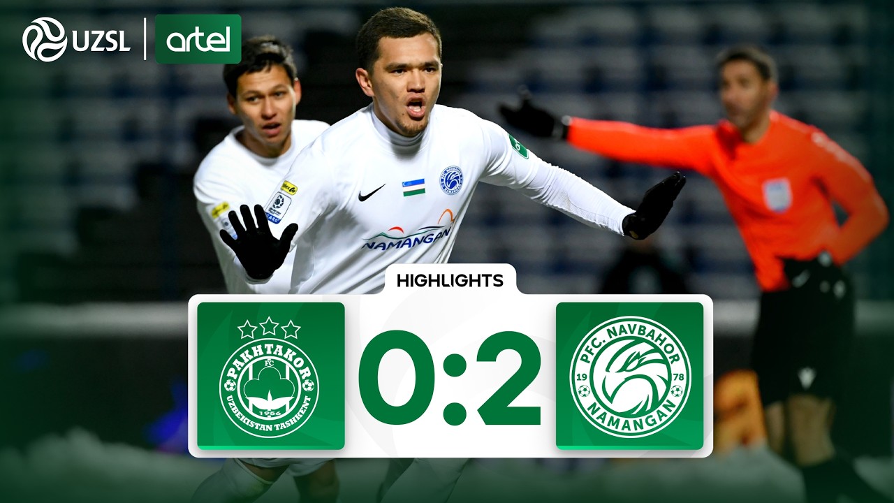 Superliga 3-tur. Paxtakor - Navbahor bahsida kiritilgan gollar va xavfli vaziyatlar (Highlights)