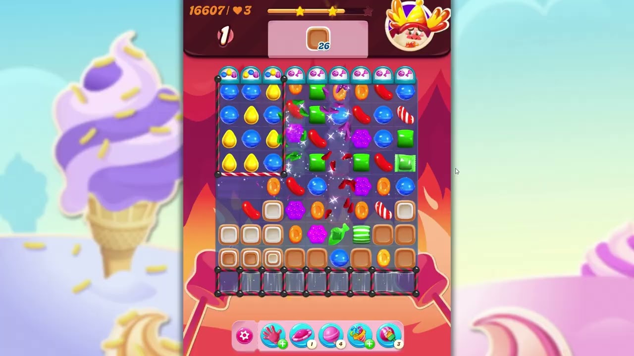 Candy Crush Saga Level 16607 - YouTube