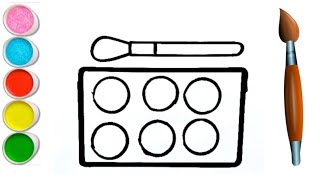 Makeup kit drawing for beginner | Coloring Painting | Toddlers drawing | Kids Drawing #art |