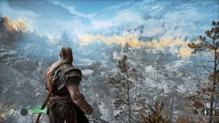 God of War- Chucking the Axe off a cliff