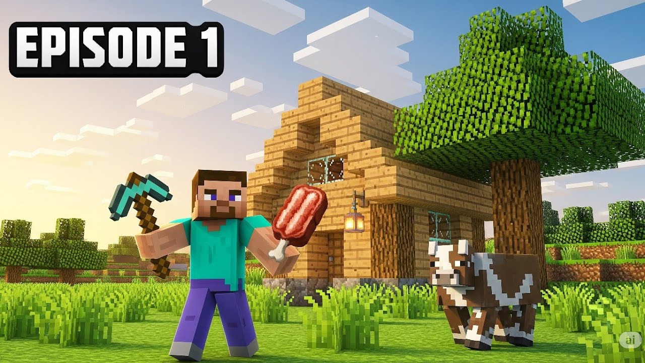 I Started My Minecraft Survival Journey! 🔥 (Episode 1)