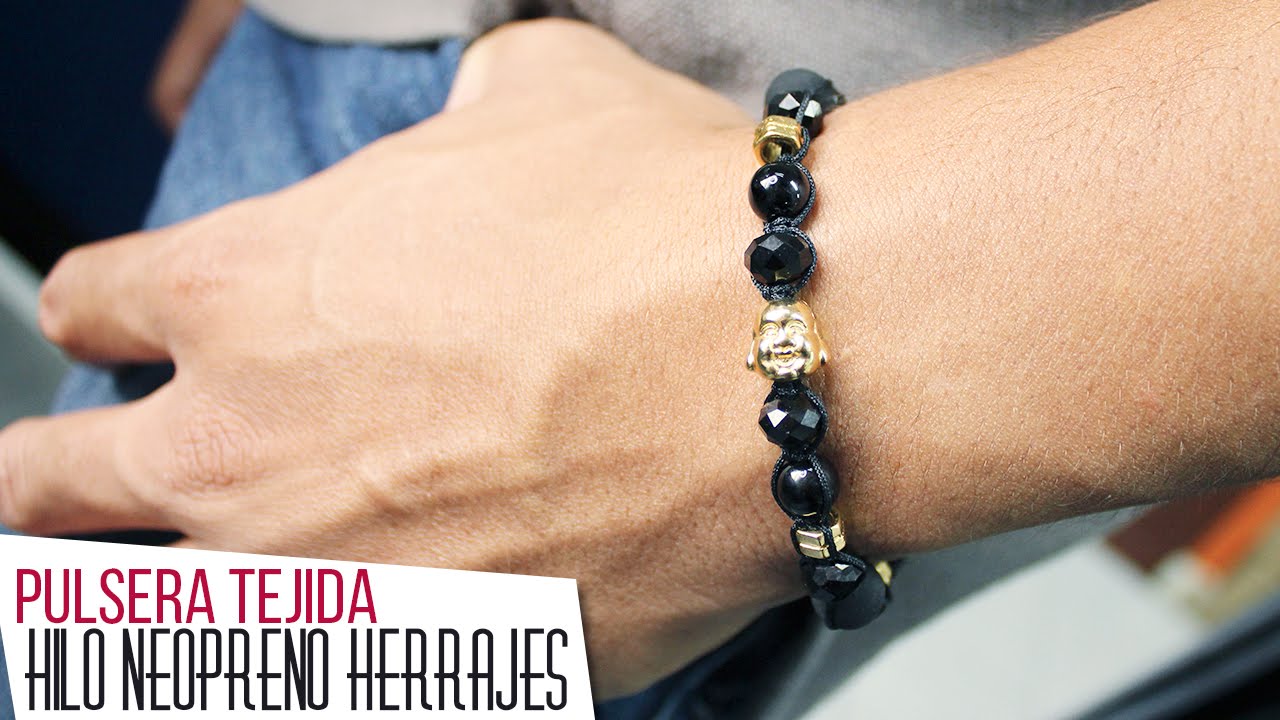 Porcentaje mineral No se mueve Pulsera para HOMBRE TEJIDA❤️ con Herrajes Neopreno - YouTube